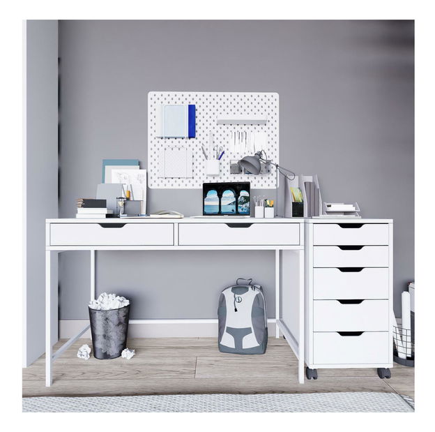 Psací stůl Durun Set (bílá)