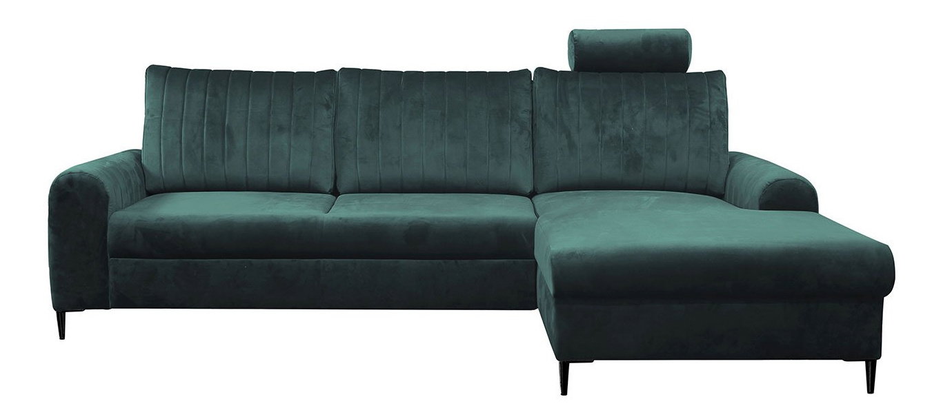 Rohová sedací souprava Oasia (tmavě zelená)