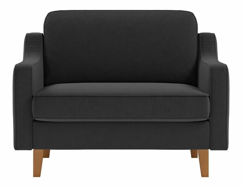 Křeslo Dělají L (tmavě šedá + ořech)