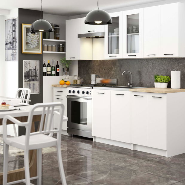 Kuchyňská sestava 240 cm Ozara II C (bílá)