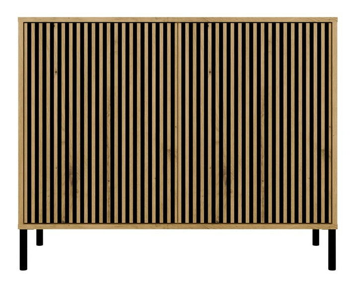 Skříňka Kamarussa Slim 5 A (dub artisan + černá)