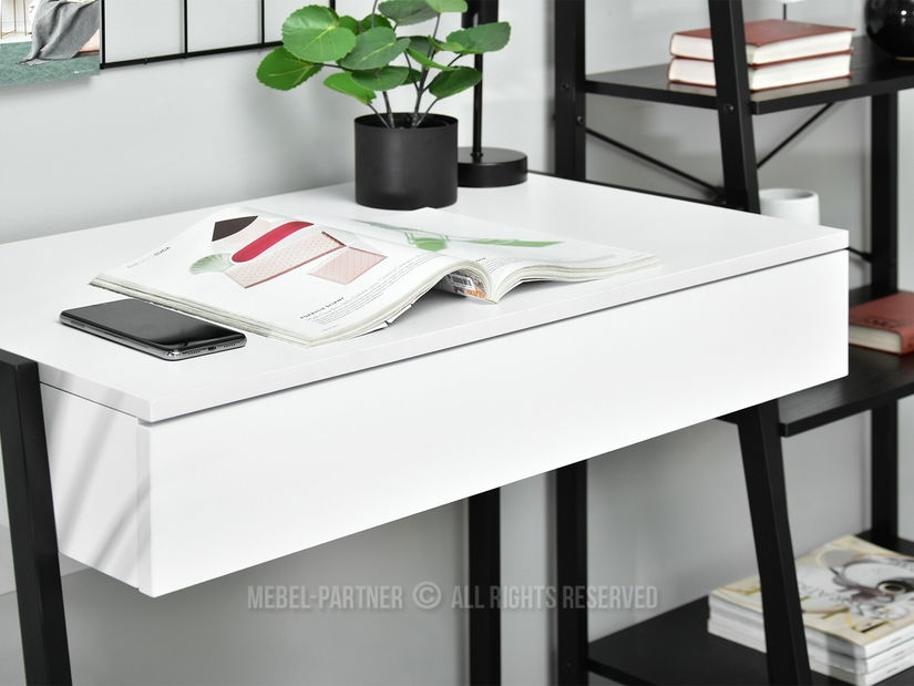 PC stolek Norway (bílá + černá)