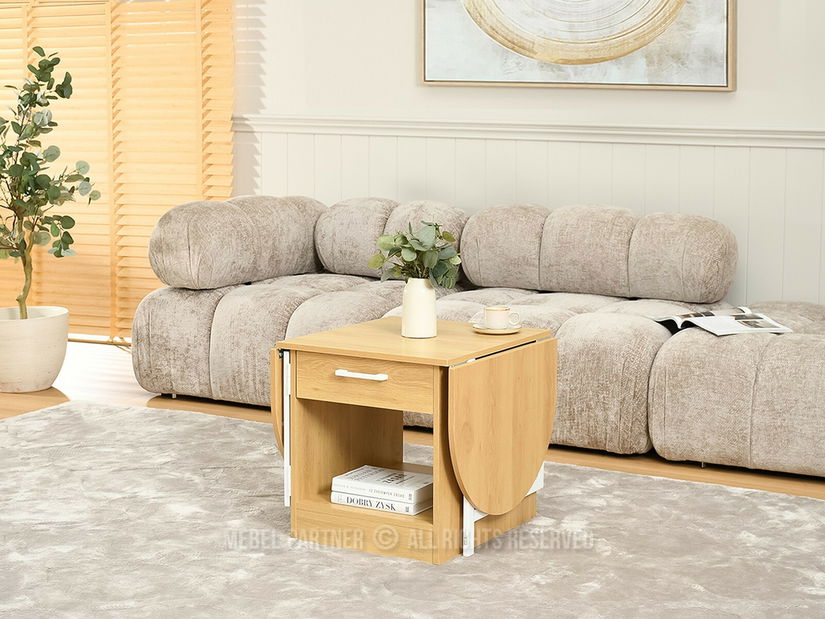 Konferenční stolek Entrana (dub + bílá)