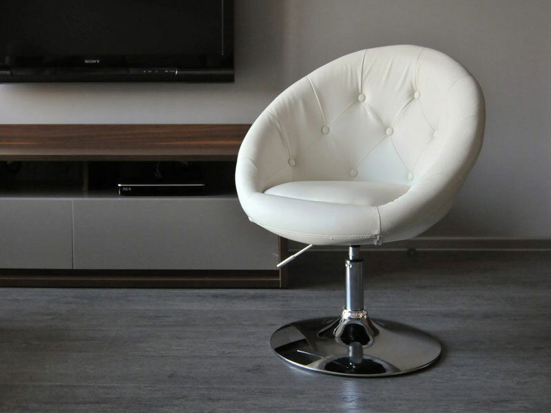 Křeslo Lush 3 (bílá + zlatá)