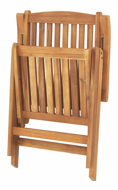 Set 6 ks. zahradních židlí Jakarta (světlé dřevo)