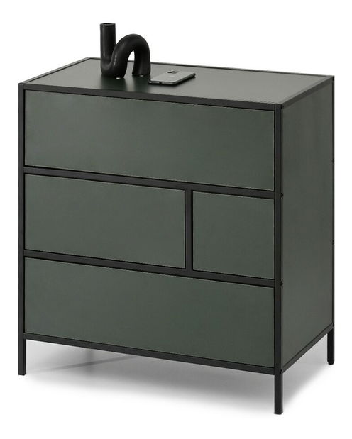 Komoda Soren Kom (zelená + černá)