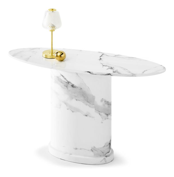 Konzolový stolek Belka Kons (bílý mramor)