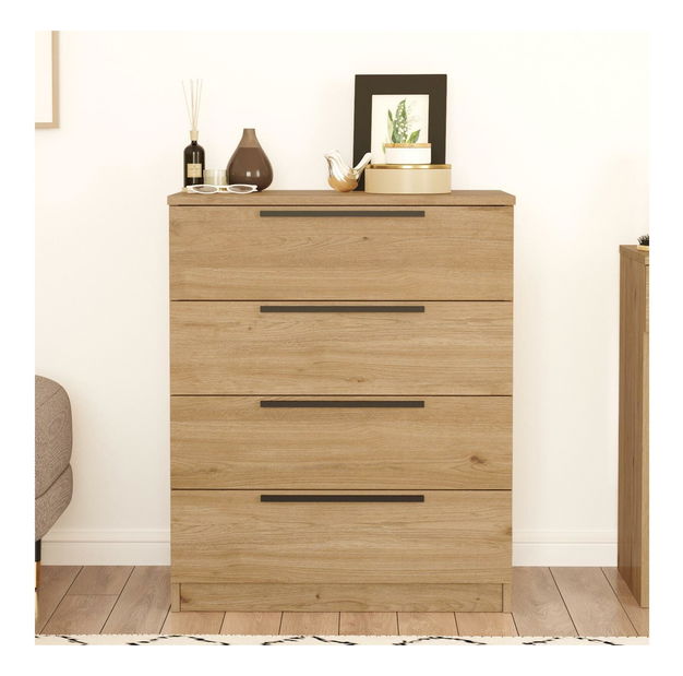 Komoda Lomboretta 4 (ořech + černá)