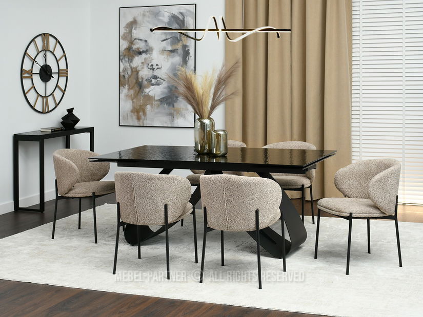 Židle Marleen (tmavobéžová + černá)