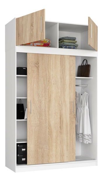 Nástavec skříně Descansados (bílá + dub sonoma)