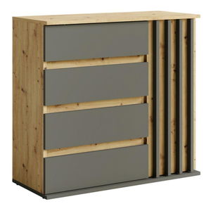 Komoda Derros 1 (grafit + dub artisan)