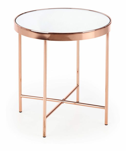 Konferenční stolek Fluir (růžová zlatá)