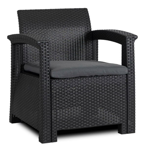 Zahradní set Buenos (tmavě šedá) (pro 5 osob)