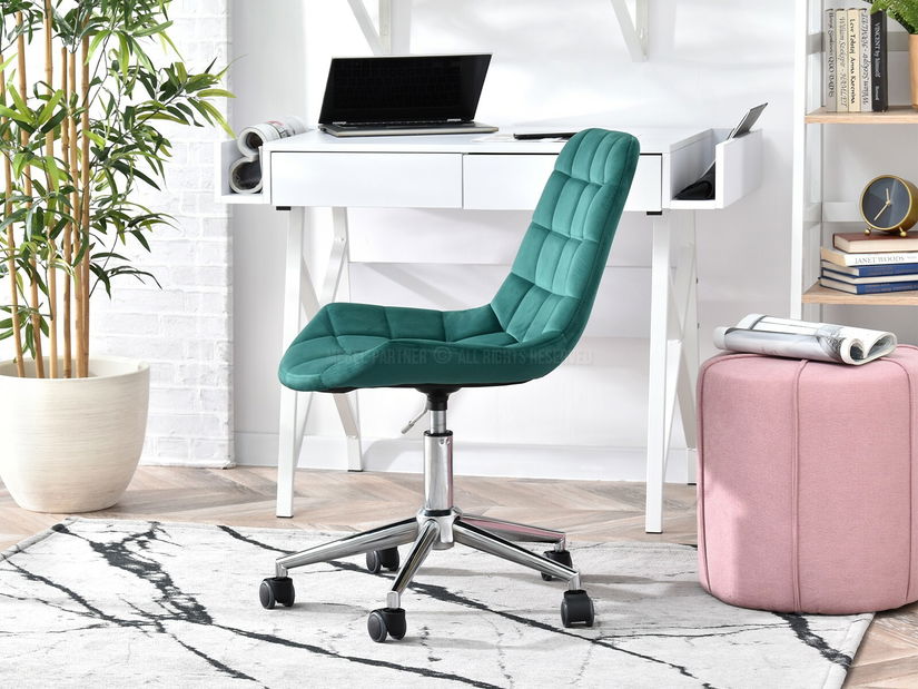 Židle Eleanor (zelená + chromová)