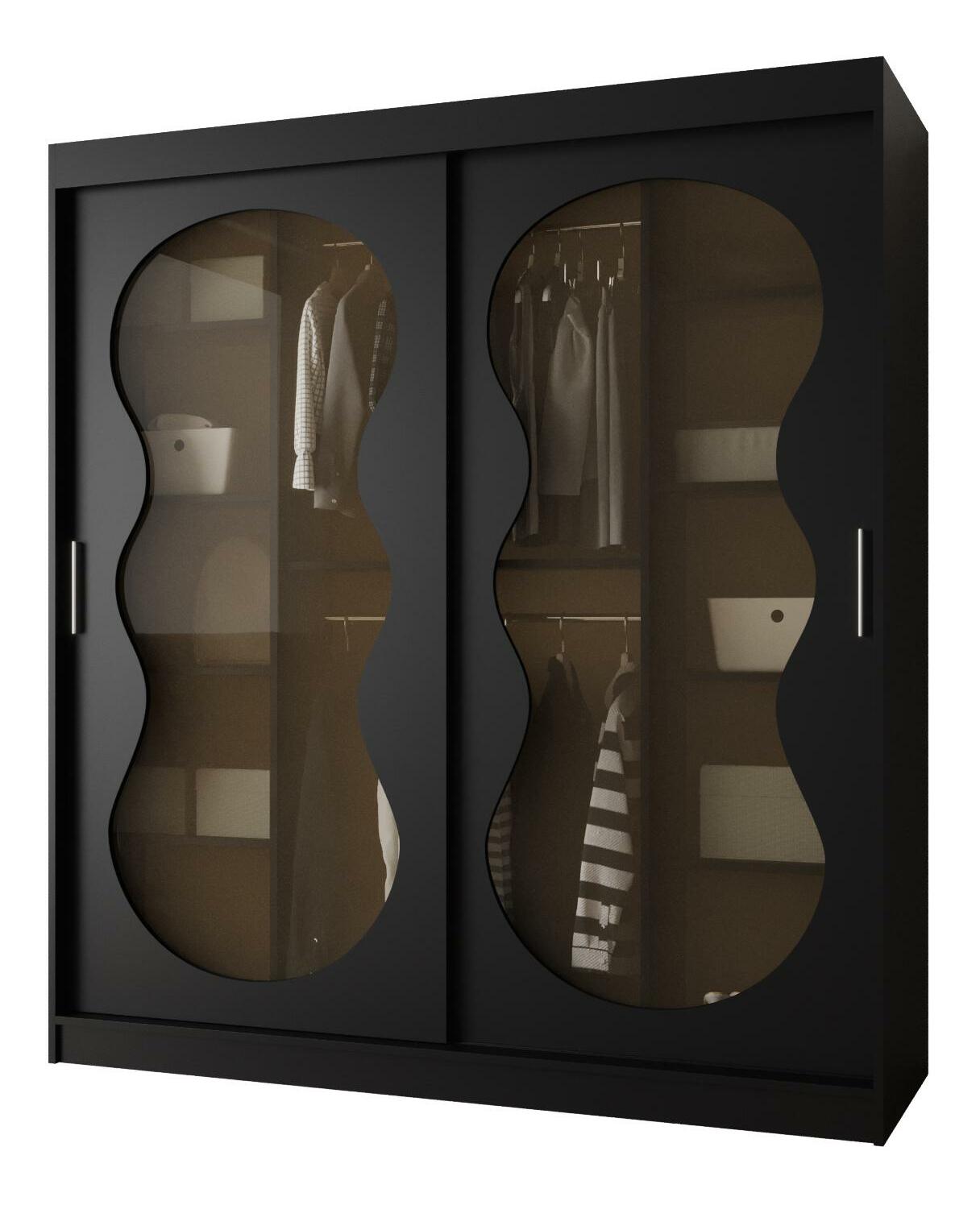 Šatní skříň 180 cm Boomer 3 (černá)