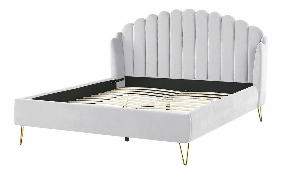 Manželská postel 180 cm Alise (šedá) (s roštem)