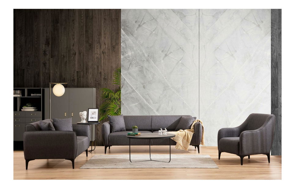 Křeslo Belasemma (tmavě šedá + černá)