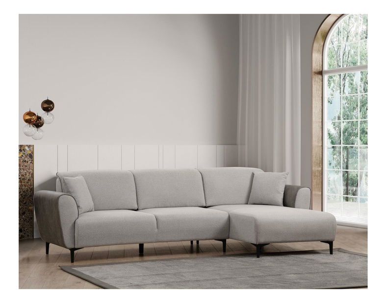 Rohová sedačka Aronaso (P) (šedá)