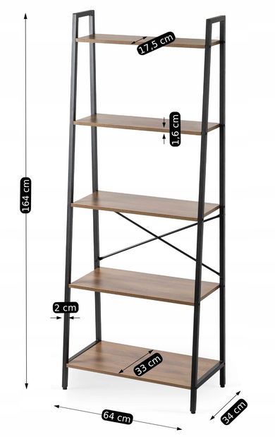 Regál Endosan (ořech + černá)