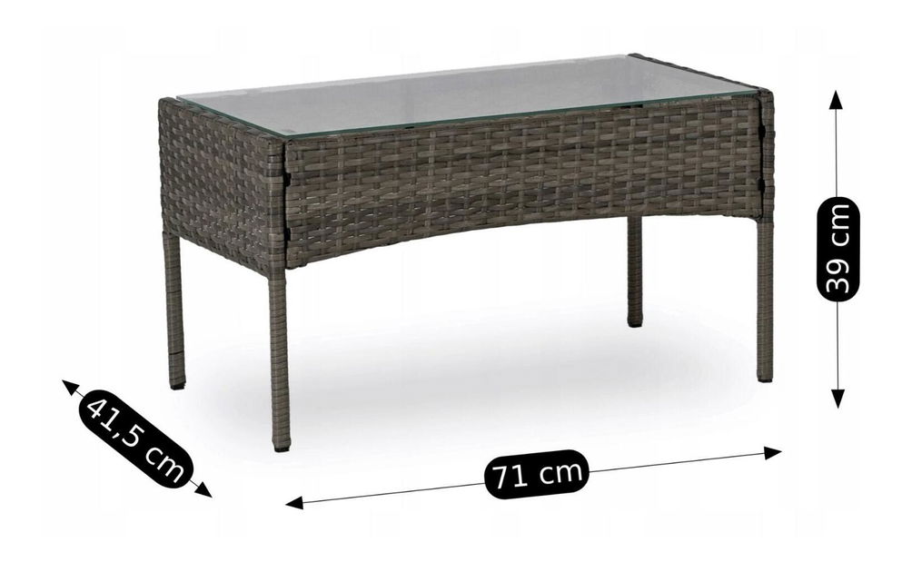 Zahradní set Manta (šedá) (pro 4 osoby)