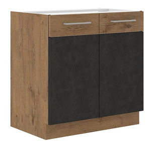 Dolní kuchyňská skříňka Bronte 80 D 2F BB (dub lancelot + matera)