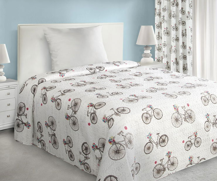 Přehoz na postel 210x170cm Rower (krémová + hnědá)