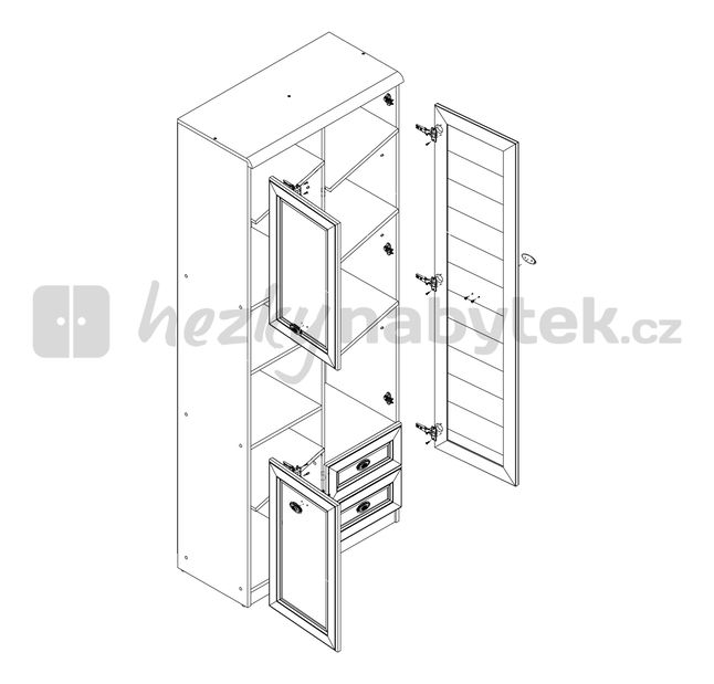 Policová skříň BRW SEVILLA SEVILLA regał 