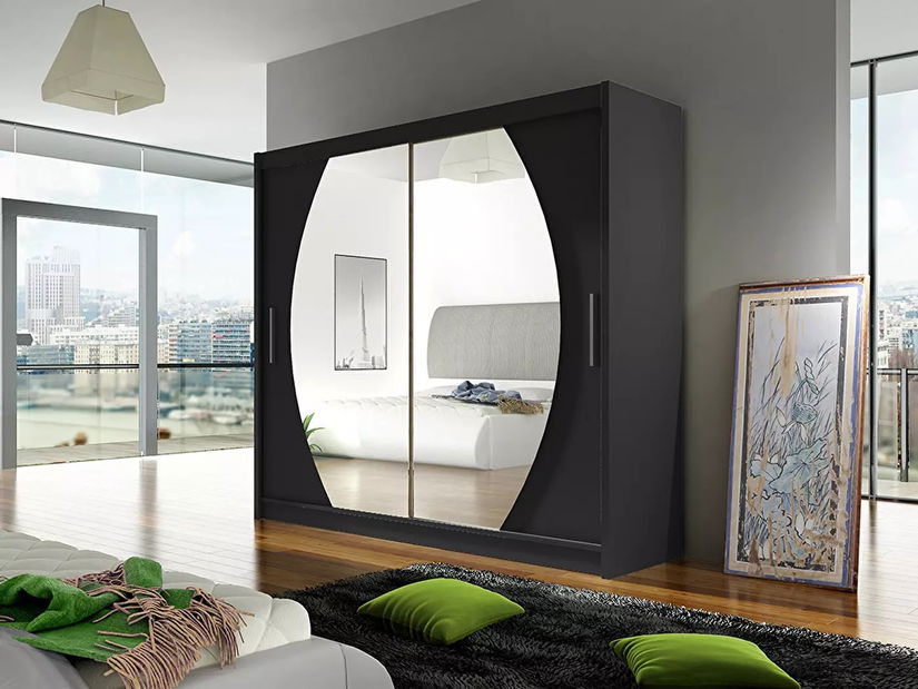 Šatní skříň Baker IV (černá)