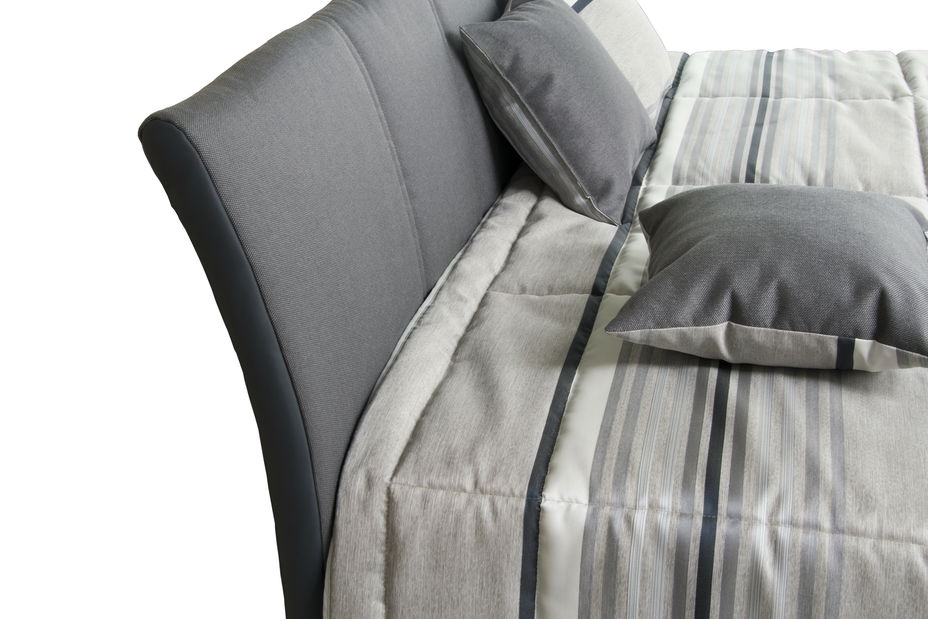 Manželská postel 160 cm Blanář Columbia (tmavošedá) (s roštem a matrací IVANA)