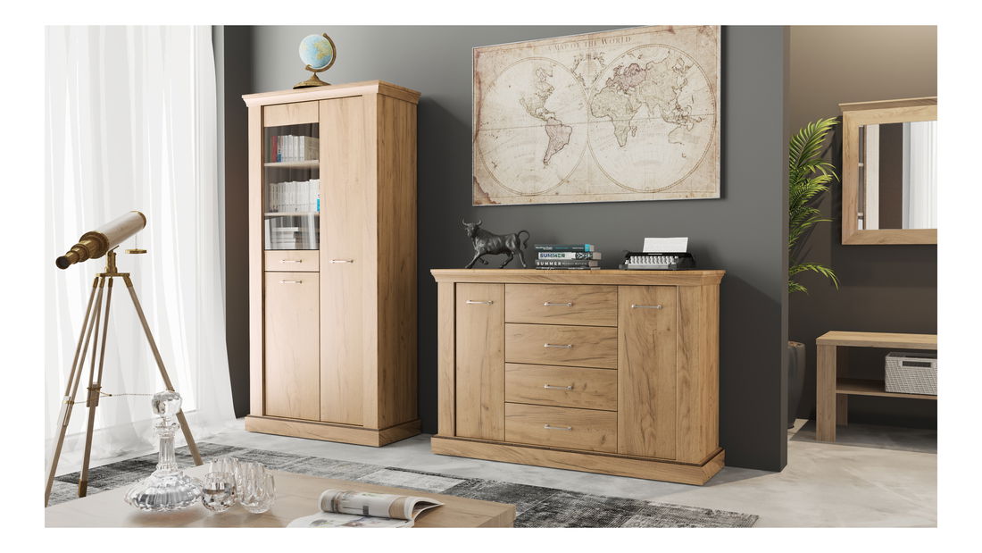 Manželská postel 160 cm Atena 05 (s roštem) (craft zlatý)