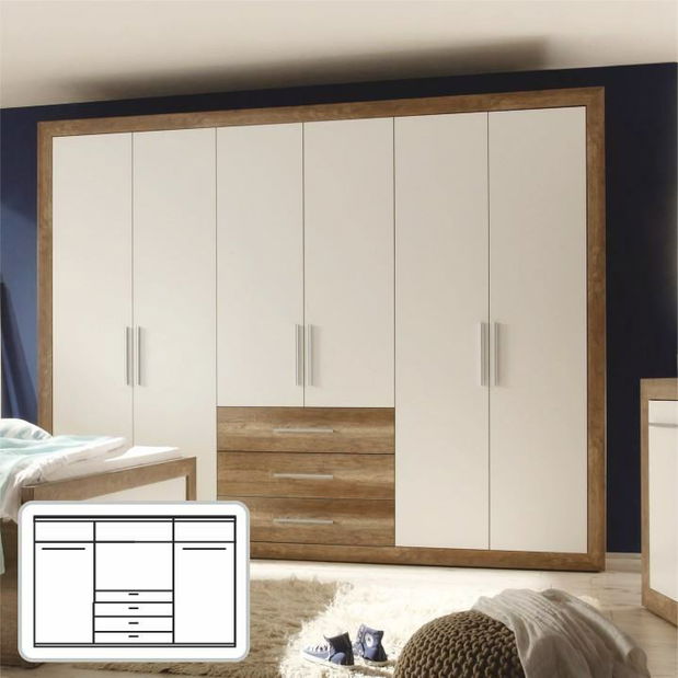 Šatní skříň Ferara 6D3Z