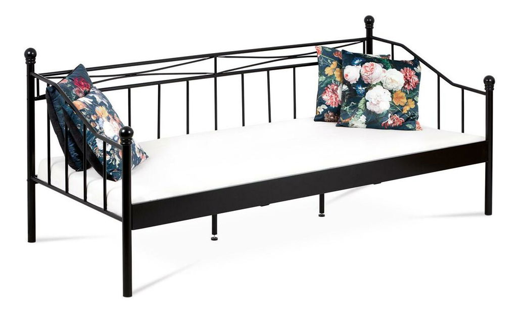 Kovová postel 90x200 Bakarissa (černá matná)