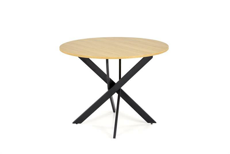 Jídelní stůl Edgaro (dub zlatý + černá) (pro 4 osoby)