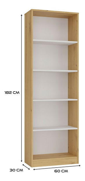 Regál Refarencios 3 (dub artisan + bílá)