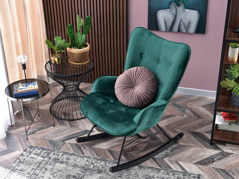 Křeslo Sibyla (zelená + buk černý)