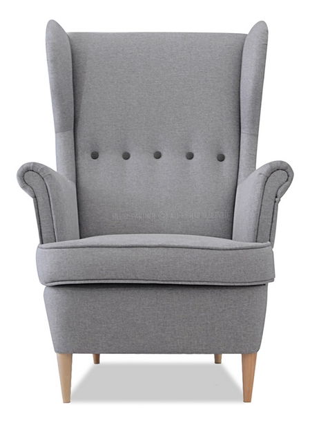Křeslo ušák Margis (šedá)