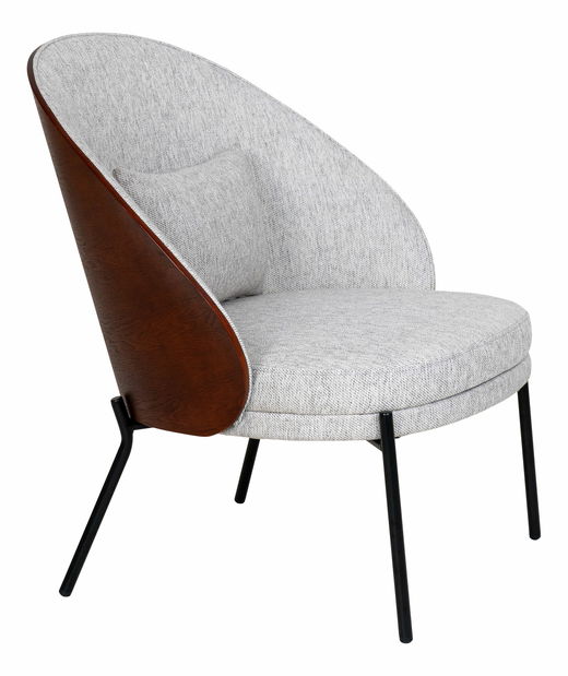 Křeslo Cneravia (světle šedá + tmavě hnědá)