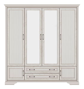 Šatní skříň BRW Stylius SZF6D2S (modřín sibiu) (se zrcadlem)