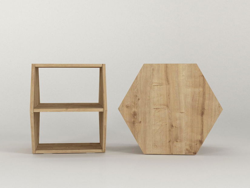 Příruční stolek Boteko 1 (dub + černá)