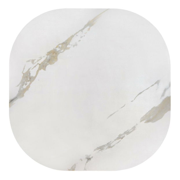 Konferenční stolek Bora S (bílý mramor + černá)