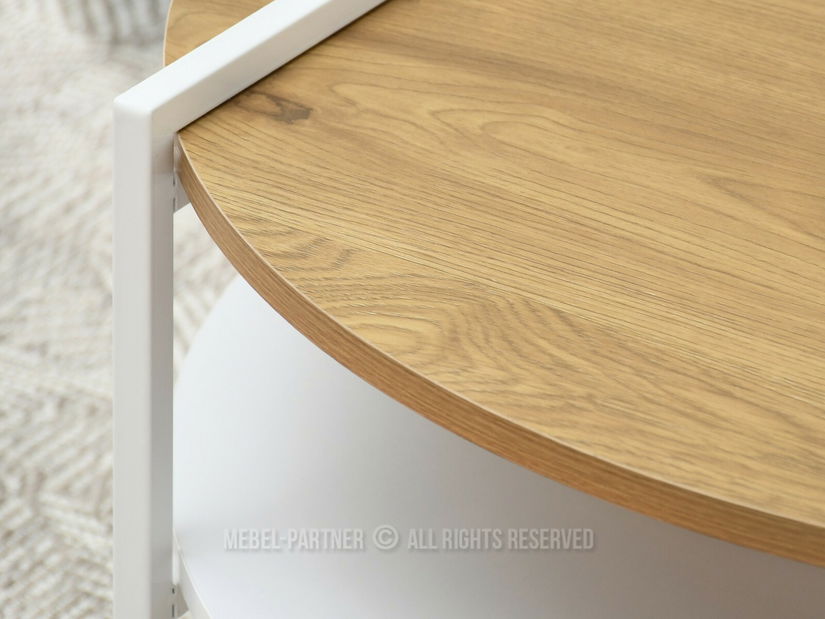 Konferenční stolek Dario (dub bílý + bílá)