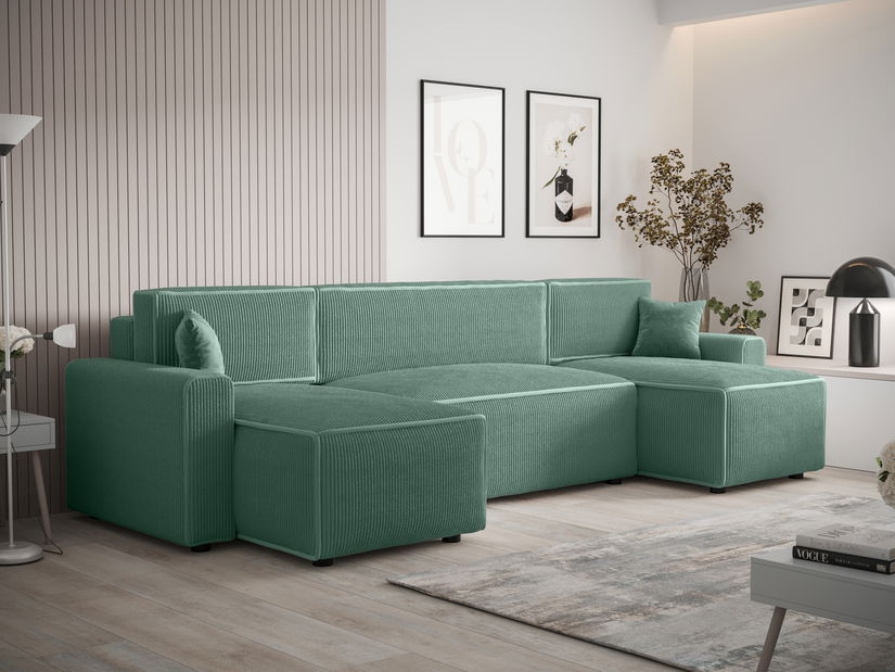 Rohová sedací souprava Mirage U Bis Sed (pudrová růžová)