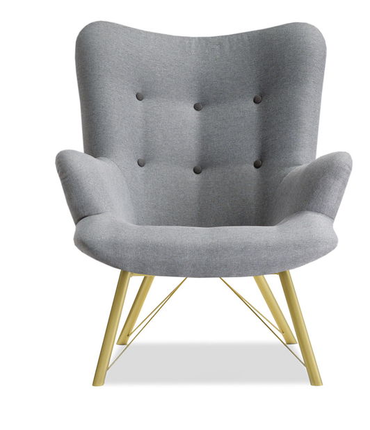 Relaxační křeslo Dawntawn (šedá + zlatá)