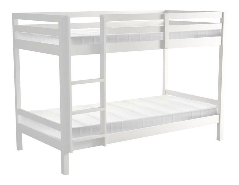 Dětská patrová postel 90 cm Invocato (bílá) (s roštem)