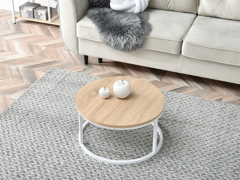 Konferenční stolek Kolja Stolek S (dub sonoma + bílá)