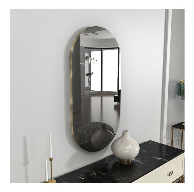 Zrcadlo Nekada (tmavě šedá + zlatá)