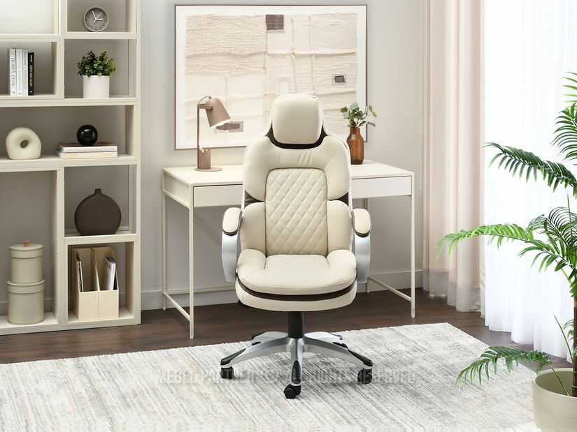 Kancelářské křeslo Abelendes (hnědá + šedá)