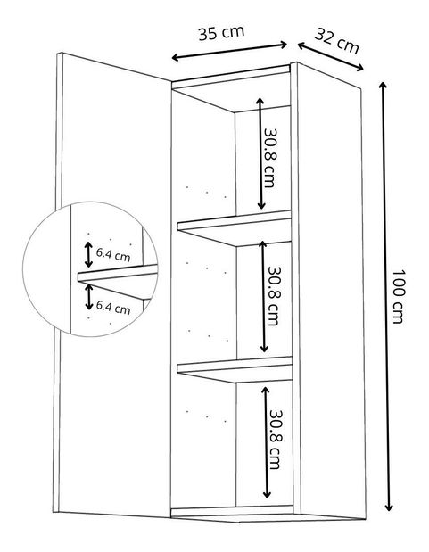 Závěsná koupelnová skříňka Valiant 100 (craft zlatý + černá)