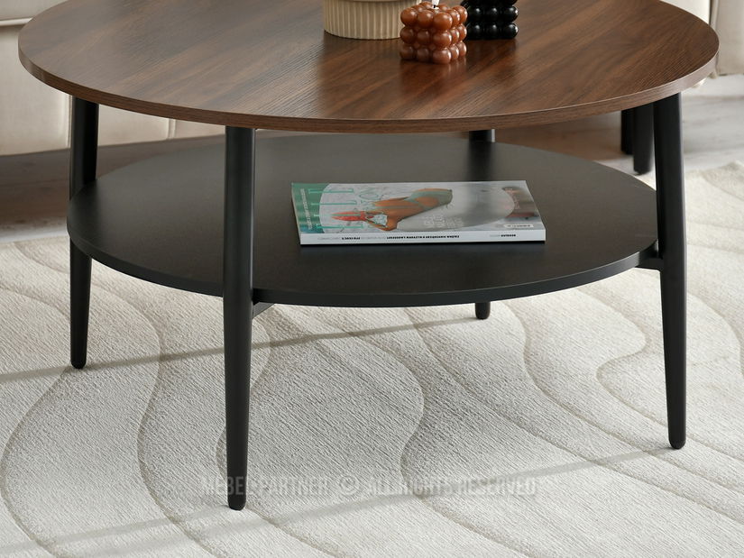 Konferenční stolek Randolf Xl (ořech + černá)