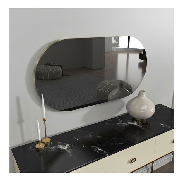 Zrcadlo Nekada (tmavě šedá + zlatá)